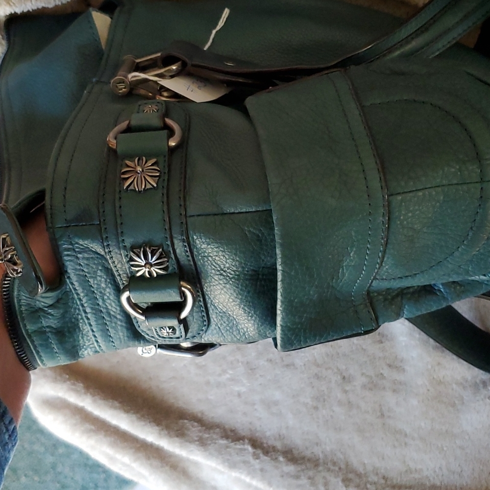 BRUCE MAKOWSKY NWT pine forest green soft leather bag - Picture 9 of 10